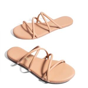 Tkees Sloane Multi-Strap Nude Sandals - Size 6